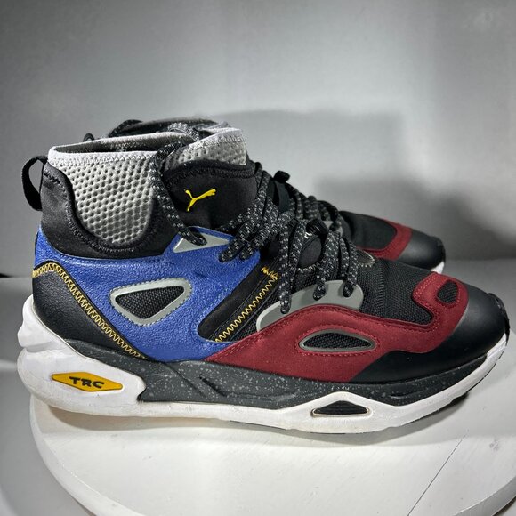 Puma TRC Blaze Mid Casual Shoes Mens Size 10.5 Black Blue Fashion Sneakers Boots - Picture 5 of 12